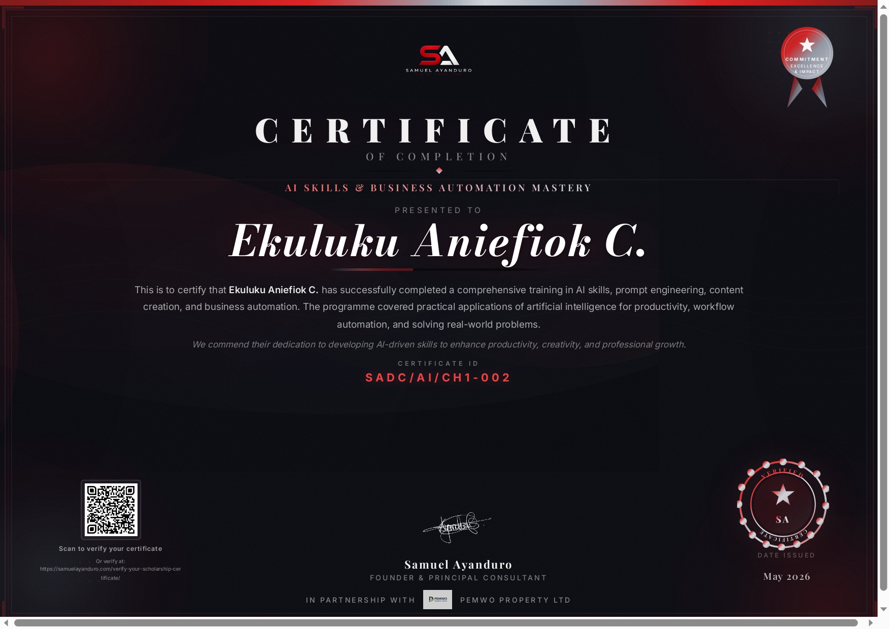 Certificate